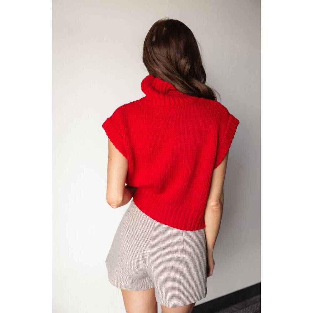 NEW DAY + MOON sweet on you sweater top in red - Picture 4 of 7